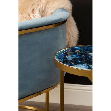 Mias Blue Velvet Chair