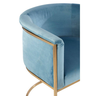 Mias Blue Velvet Chair