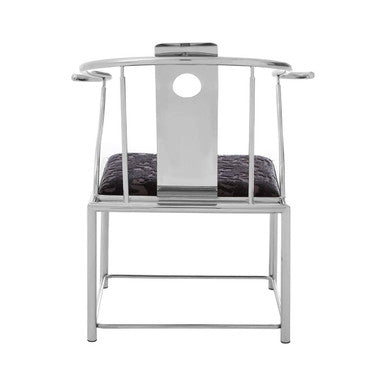 Yasmin Black Velvet Chair with Stainless Steel Frame