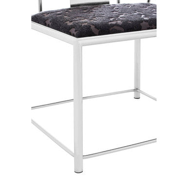Yasmin Black Velvet Chair with Stainless Steel Frame
