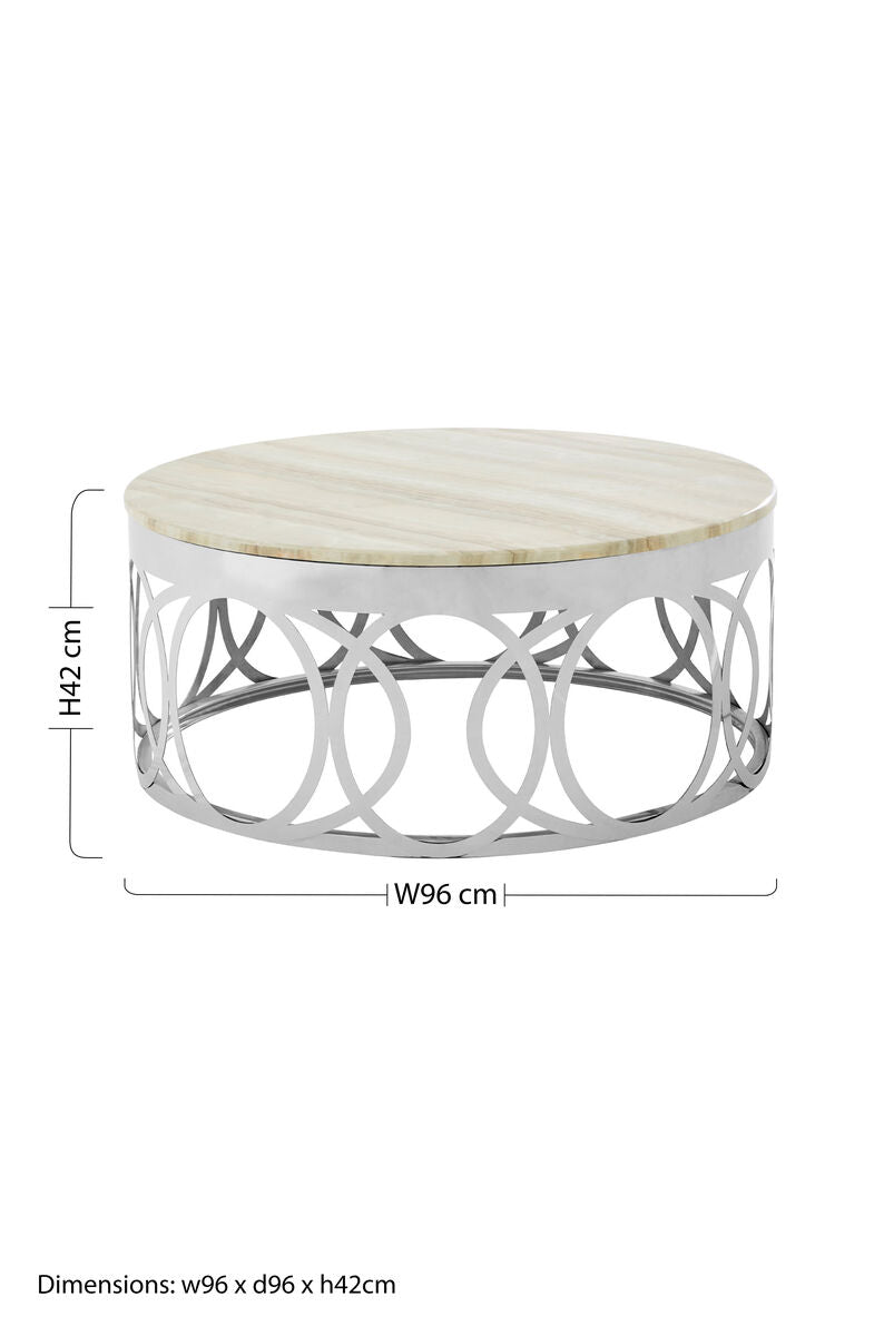Yasmin White Marble Coffee Table