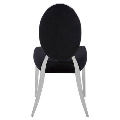 Yasmin Black Velvet And Silver Chair