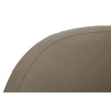 Brown Leather Effect Curved Cocoon Chair | Lagero