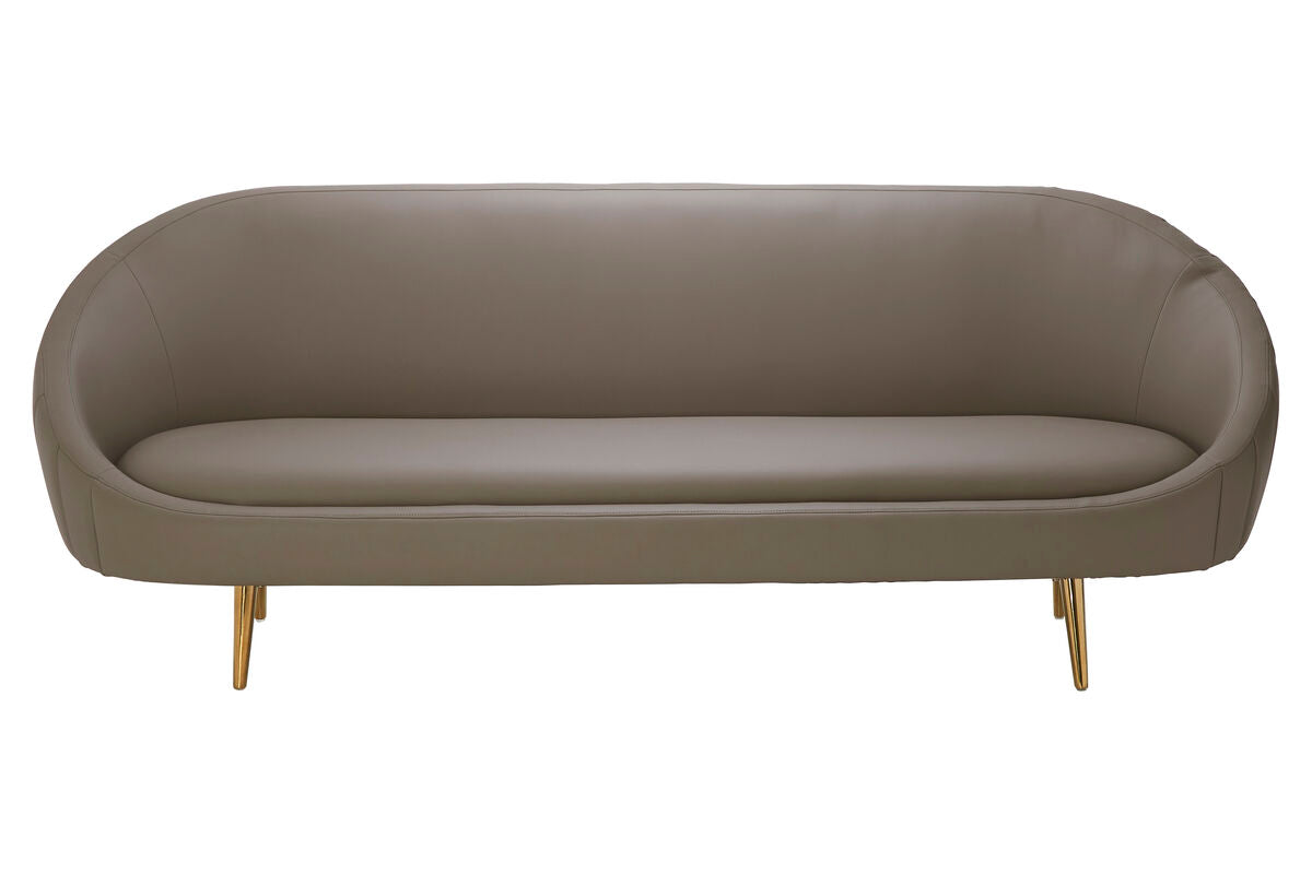 Brown Leather Effect Sofa | Lagero