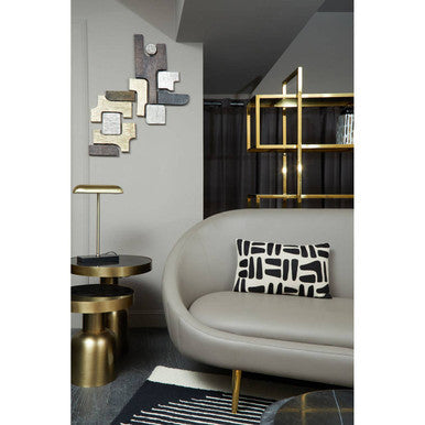 Brown Leather Effect Sofa | Lagero