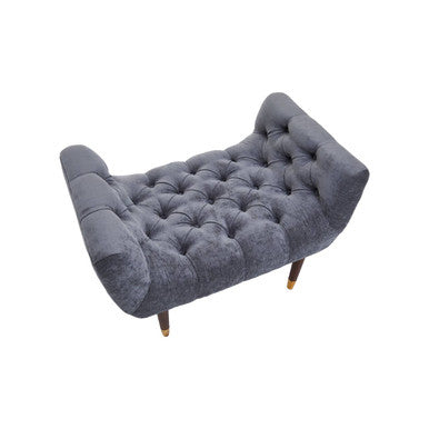 Shay Grey Chenille Stool