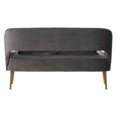 2 Seater Grey Velvet Sofa | Hendricks