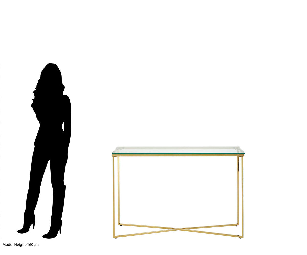 Allure Cross Base Console Table