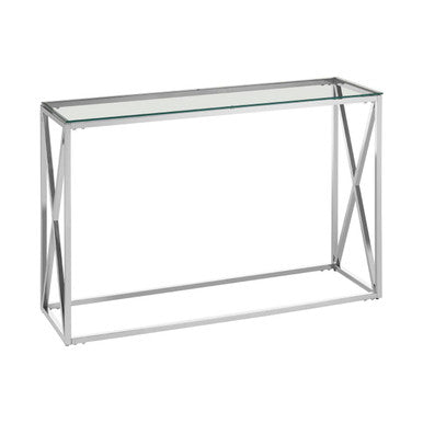 Allure Silver Cross Design Console Table