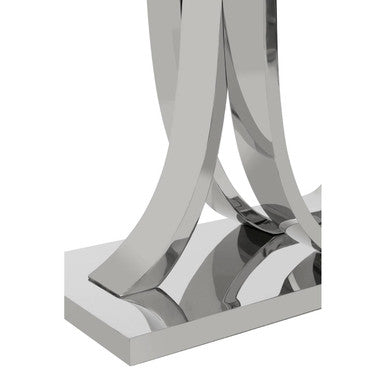 Allure Chrome  Curved Base Console Table