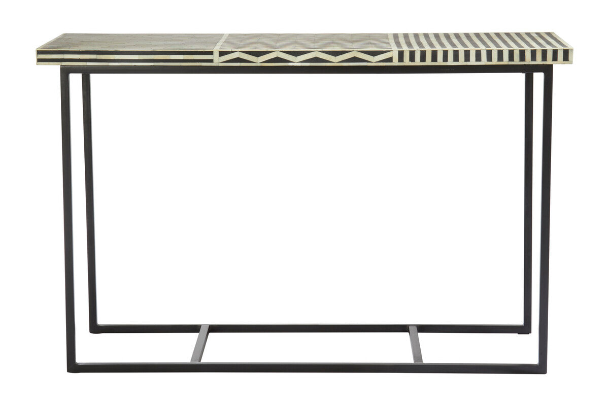 Boho Metal Base Console Table