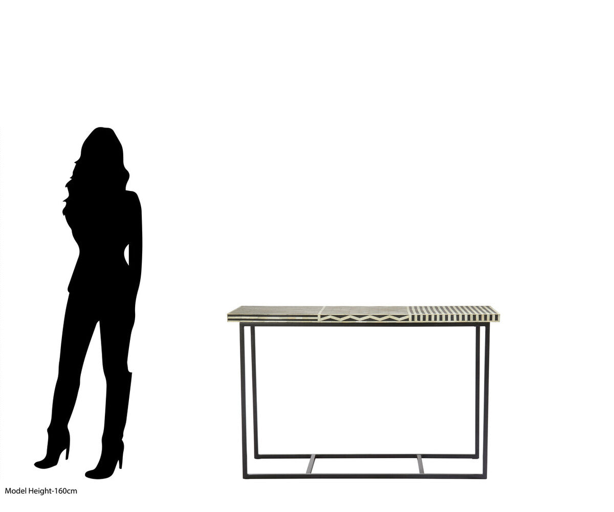 Boho Metal Base Console Table