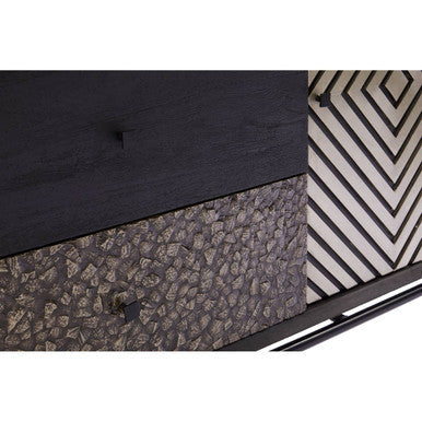 Patterned 2 Door Sideboard with Drawers | Boho