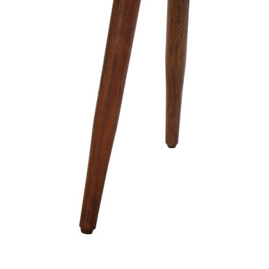 Grey Sheesham Wood Hexagonal Side Table with 3 Leg Base | Boho