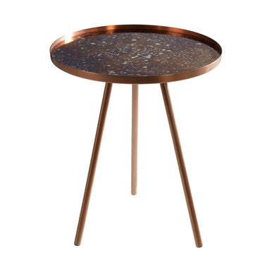 Corra Matte Copper Finish Side Table