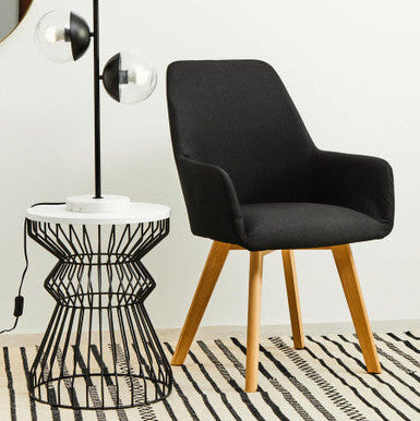 Corina White Marbe Top Side Table With Curved Metal Base