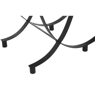 Trento Console Table With Black Glass Top