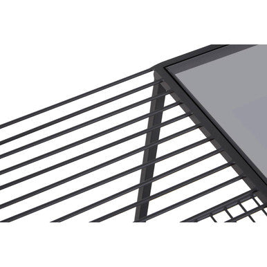 Trento Console Table With Grey Glass Top