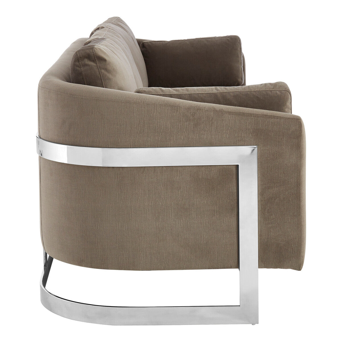 3 Seater Dark Grey Cotton Velvet Sofa | Freda