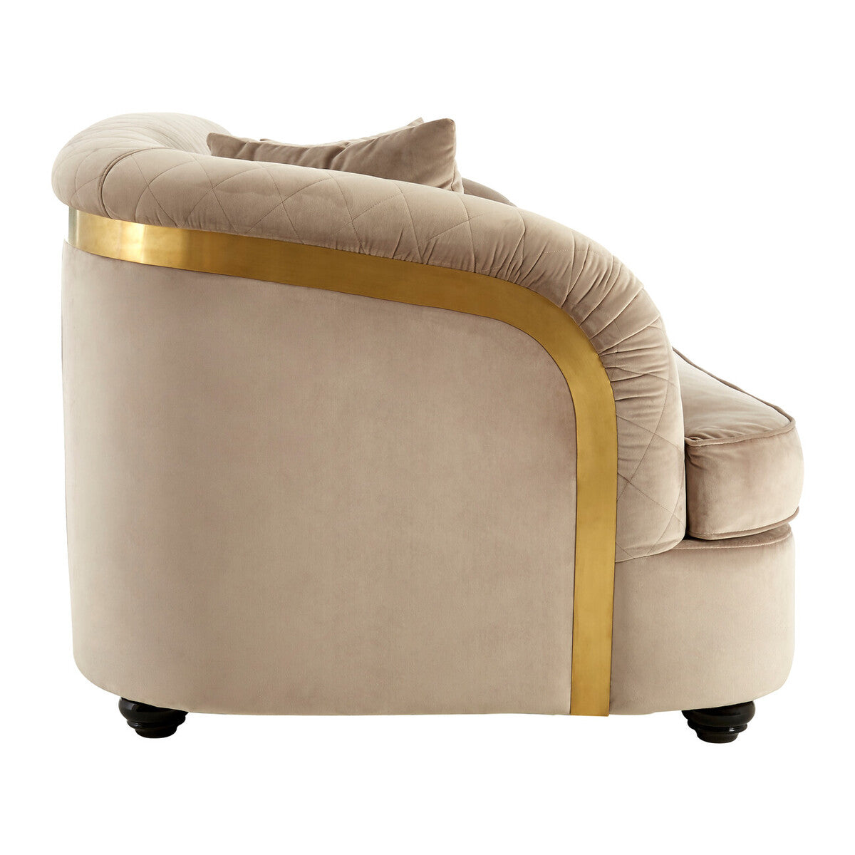 3 Seater Grey Cotton Velvet Sofa | Fiji