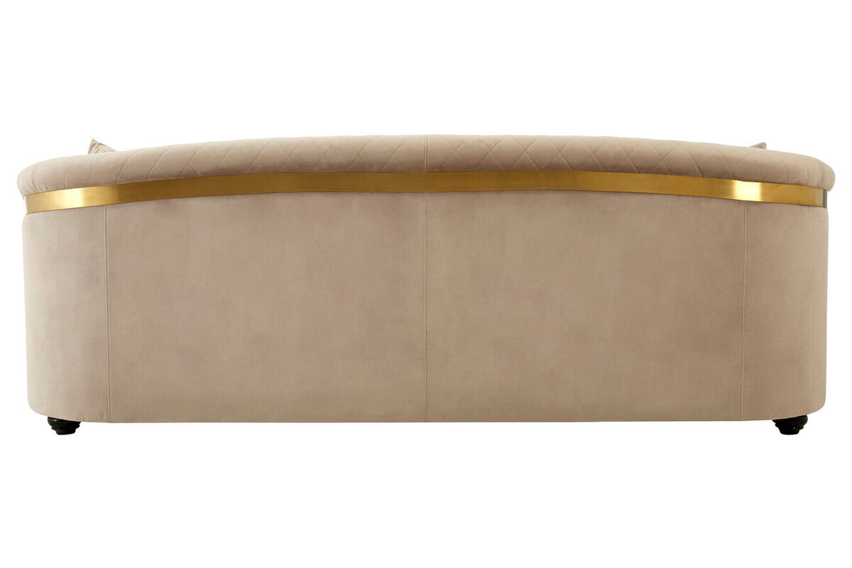 3 Seater Grey Cotton Velvet Sofa | Fiji