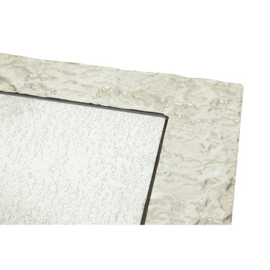 Antique Glass Top Rectangular Set of 3 Nesting Side Tables with Nickel and Gunmetal Frame | Akola