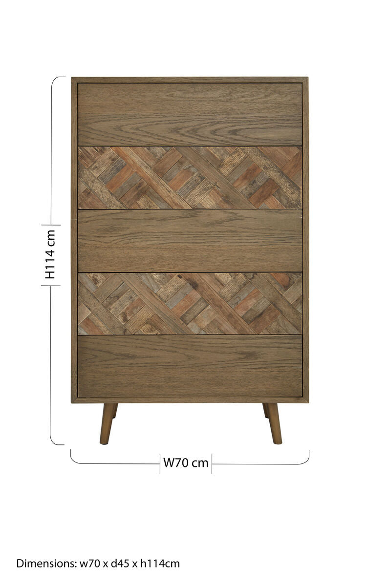 Wooden Chest of 5 Drawers | Salvar