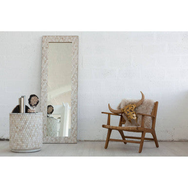 Lovina Teak Wood and Natural Rattan Armchair with Woven Design
