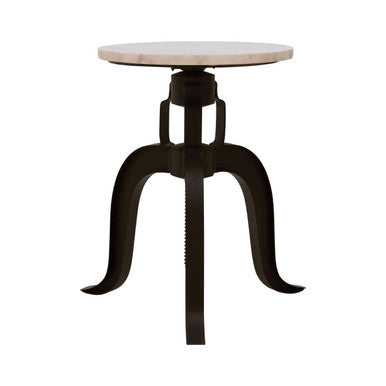 3 Leg Bar Stool with White Marble Top | Vasco