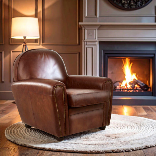 Victor Brown Leather Classic Armchair