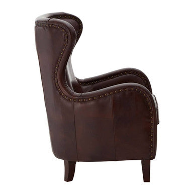 Victor Brown Leather Lounge Chair