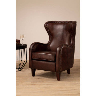Victor Brown Leather Lounge Chair