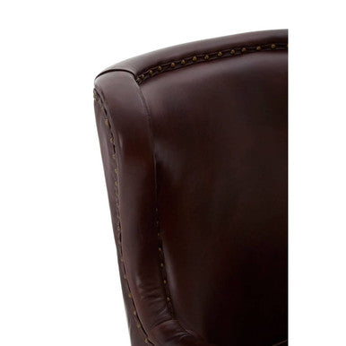 Victor Brown Leather Lounge Chair