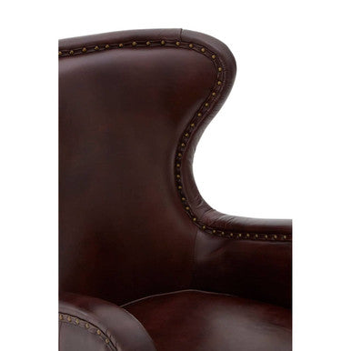 Victor Brown Leather Lounge Chair
