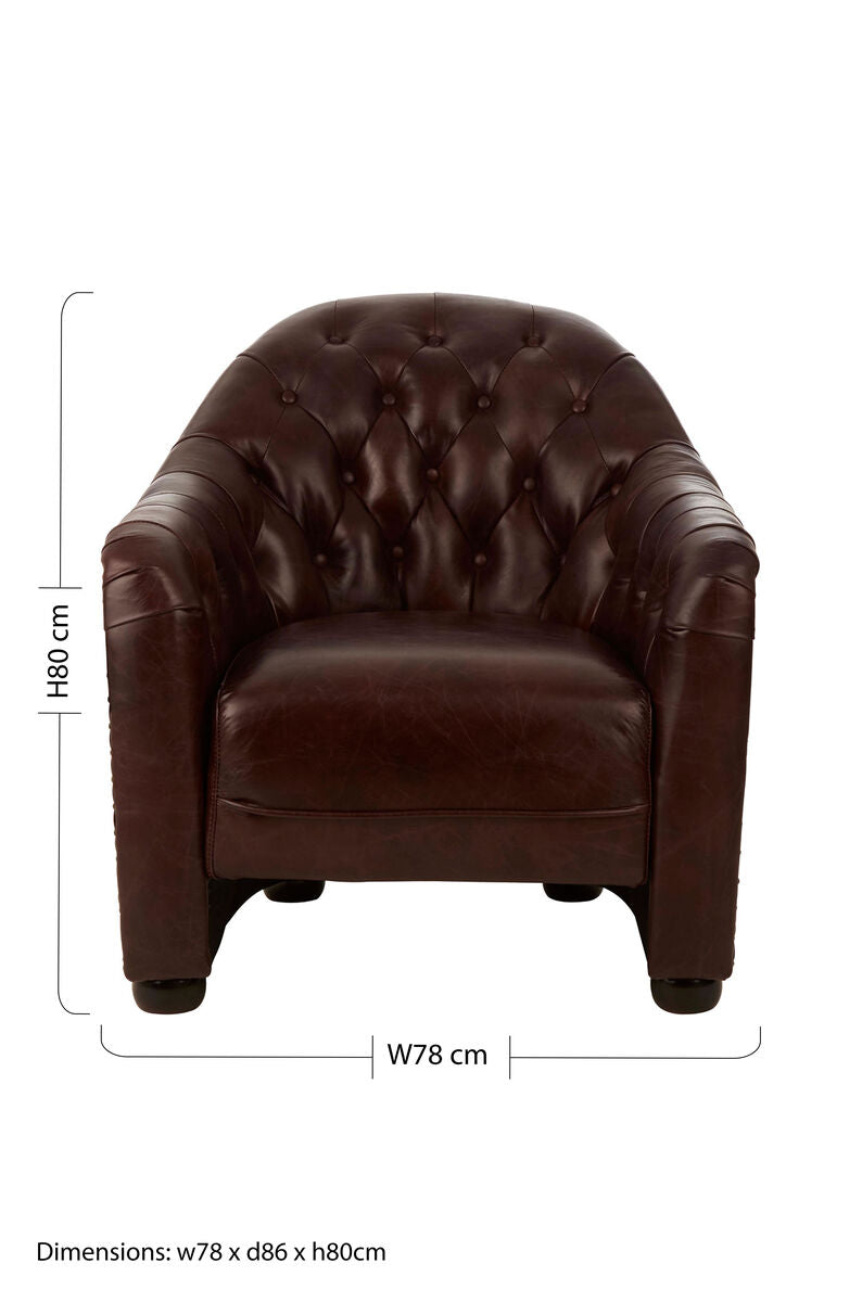 Victor Classic Armchair With Buttoned Back