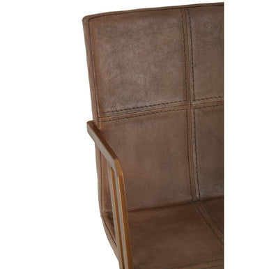 Grey Leather Cantilever Dining Chair | Buffalo