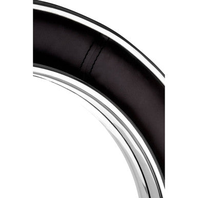 Churchill Black Genuine Leather Wide Rim Wall Mirror