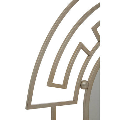 Jalal Silver Metal Frame Round Wall Mirror