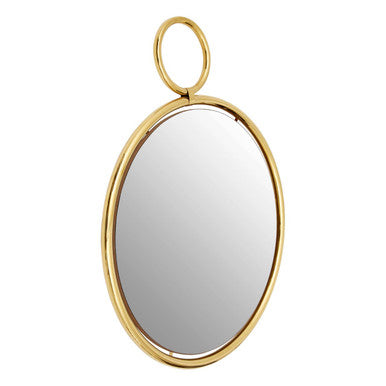 Meissa Gold Finish Pendant Wall Mirror