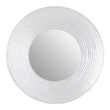 Round Wall Mirror with Silver Finish | Athena