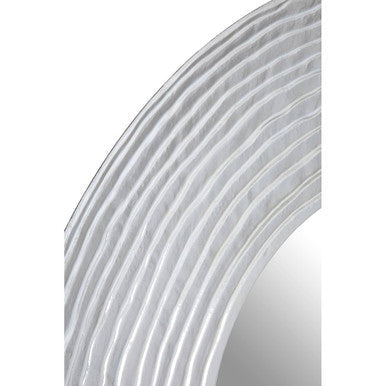 Round Wall Mirror with Silver Finish | Athena
