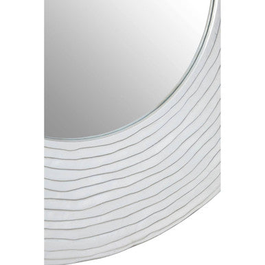 Round Wall Mirror with Silver Finish | Athena