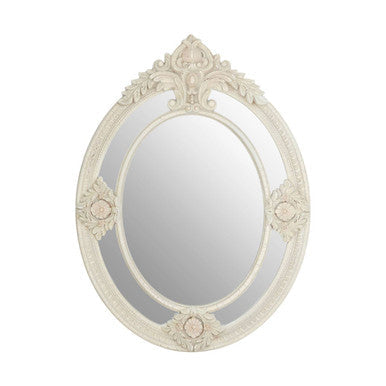Antique White Ornate Wall Mirror | Eclipse