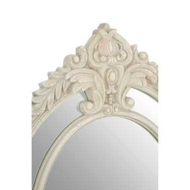 Antique White Ornate Wall Mirror | Eclipse