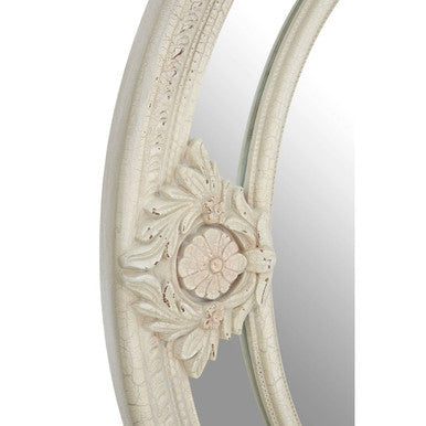 Antique White Ornate Wall Mirror | Eclipse