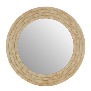 Round Wall Mirror with Antique Silver Finish | Gwenn