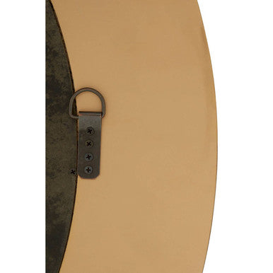 Round Wall Mirror with Antique Silver Finish | Gwenn