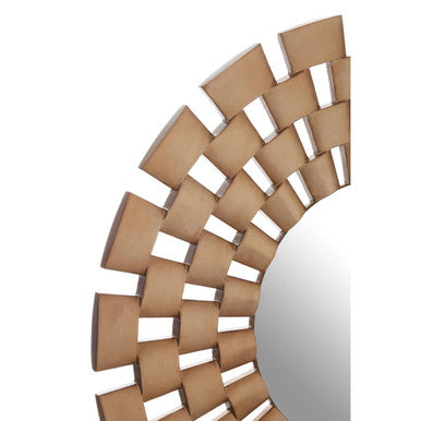 Round Antique Silver Finish Wall Mirror | Geela