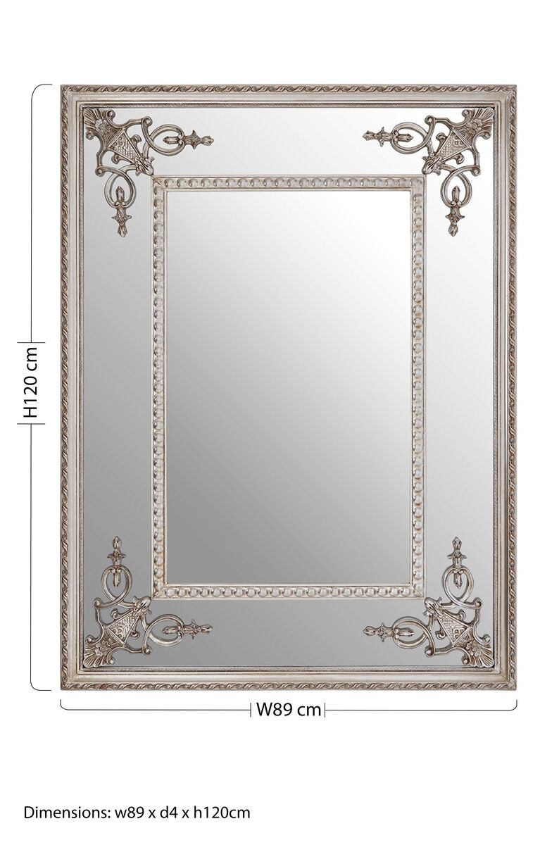 Marseille Champagne Bead Frame Wall Mirror