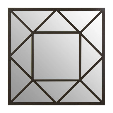 Descartes Black Metal Frame Wall Mirror